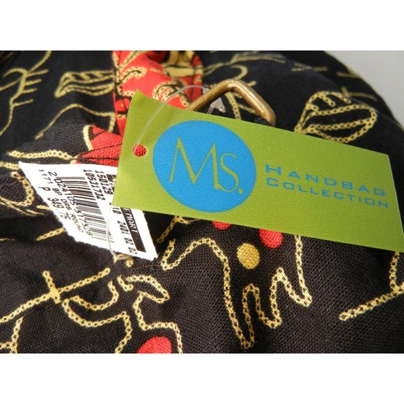 Unique beach tote, wet dry  bag, bikini bag Aboriginal print fabric, yellow, red - Picture 7 of 7